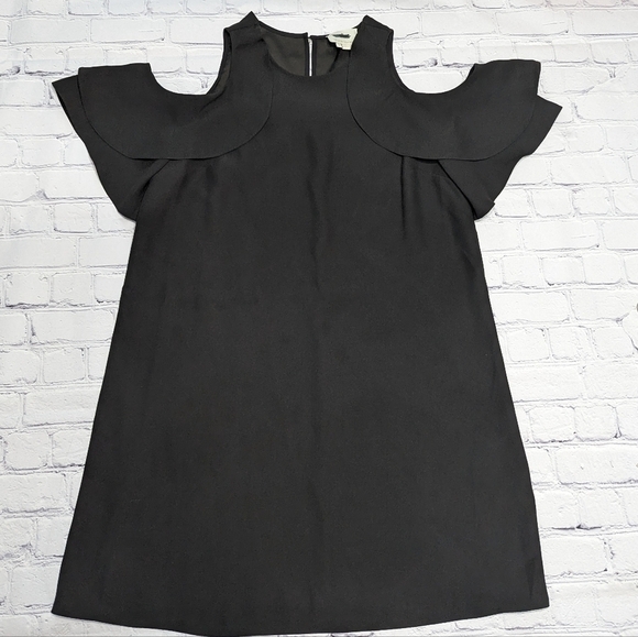 Kate Spade Womens Dress Shift Black Ruffle Christmas Holiday NYE Party Medium - Picture 2 of 10